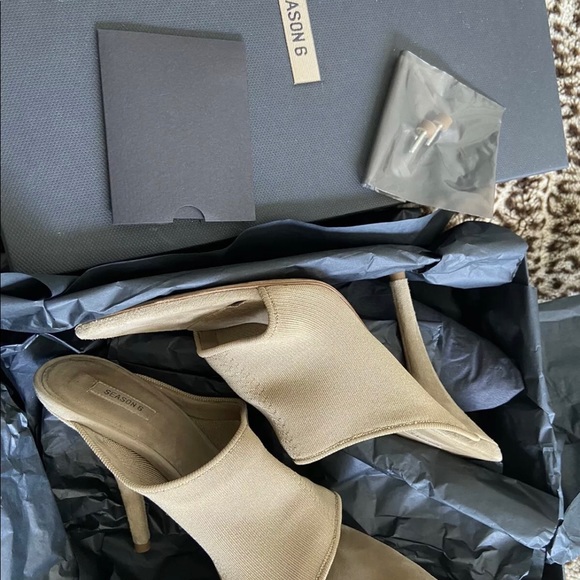 Yeezy open-toe mules Stretch canvas season 6 38 - Picture 5 of 6